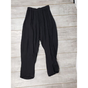 EUC Harriet Women's One Sz Black Pants Pockets Elastic Waist Soft Stretchy